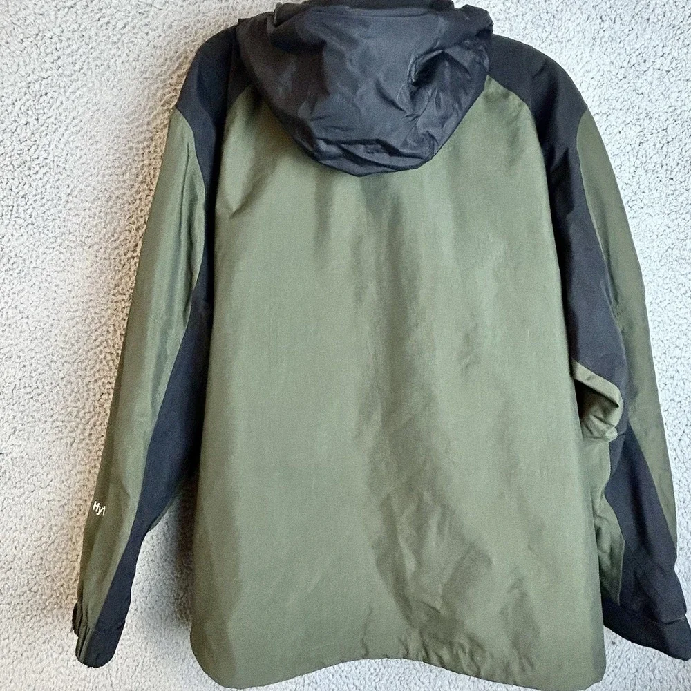 VINTAGE NORTH FACE MEN'S Hyvent Mountain JACKET Size Medium GREEN & BLACk